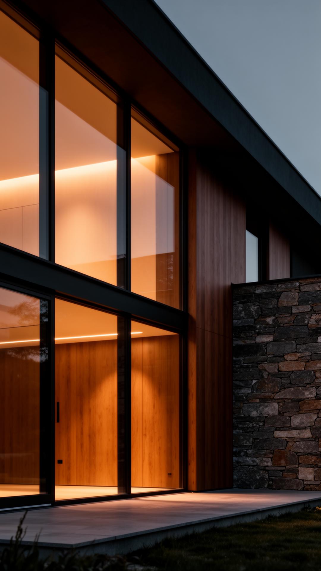 Detail moderní rezidence s prémiovými materiály